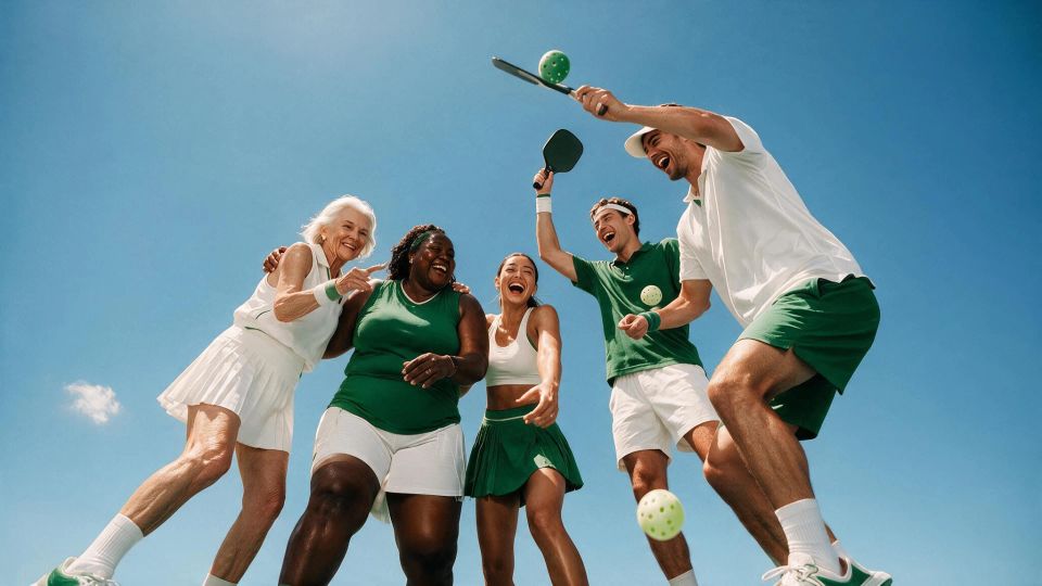 Playing pickleball at The Jar